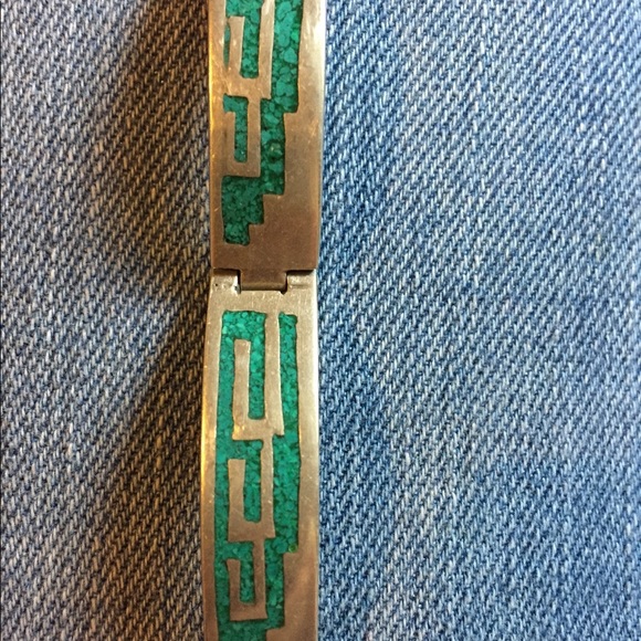 Sterling silver turquoise bracelet - Picture 2 of 2